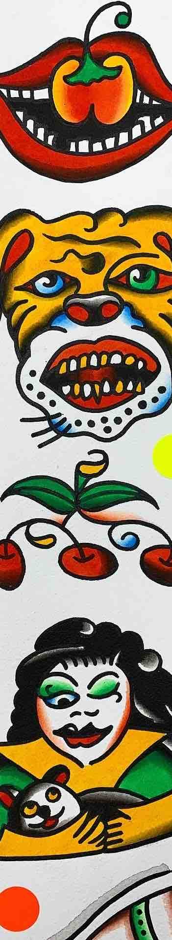 Traditional tattoo Berlin - tattoos by Mariano - Flash designs